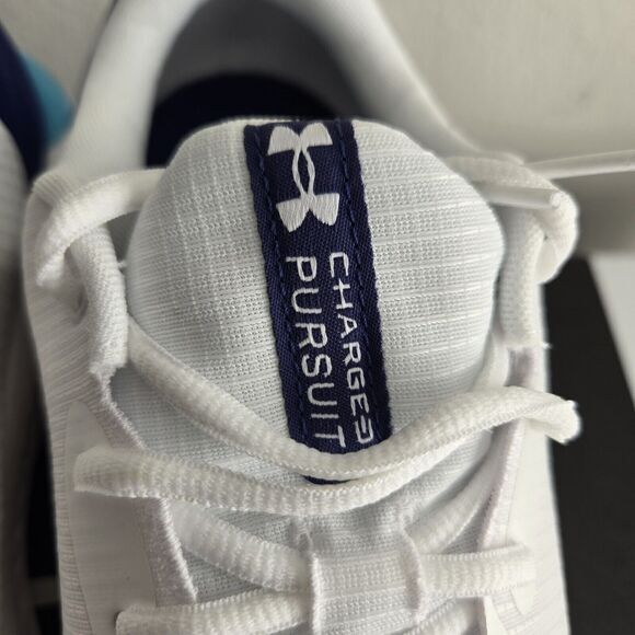 Under ARMOUR Charged Pursuit 3 TECH Men\'s‎ Size 12 White Blue Gym Running Train main image 11